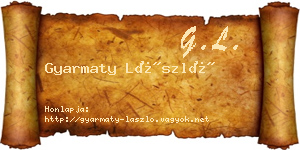 Gyarmaty László névjegykártya