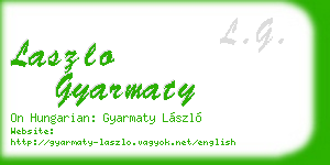 laszlo gyarmaty business card
