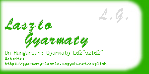 laszlo gyarmaty business card